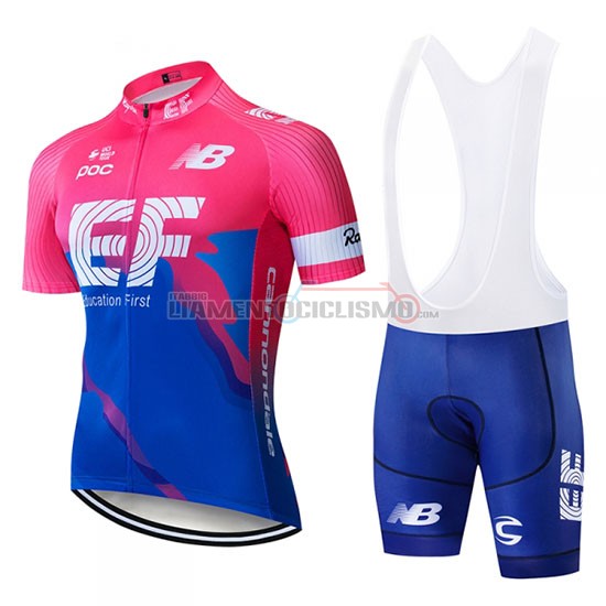 Abbigliamento Ciclismo Ef Education First Manica Corta 2019 Blu Rosa